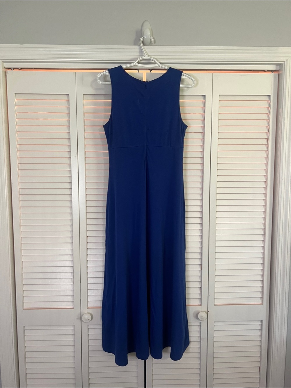 Talbots Sleeveless Cobalt Blue Maxi Dress - Picture 3 of 6